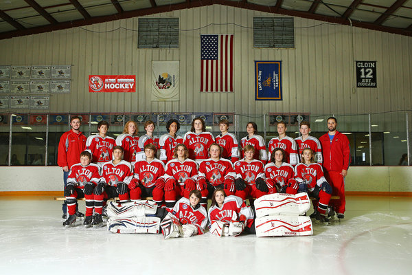 Laying On Ice (Left to Right) - Caleb Vitali, Madison Dallas Front Row (Left to Right) - Foster Wiseman, Bryce Mouser, Logan Jansen, Tristen Seymour (Alternate Captain), Hunter Goodman, Matt Klug, Anderson Carter, Mason Schlemer Back Row (Left to Right) - Assistant Coach Trevor Carpunky, Jacob Hendrickson, Zach Carter, Ben King, Tristan Mouser (Alternate Captain), Jack Sumner (Captain), Drayven Norton, Shawn Grizzle, Connor Neely (Alternate Captain), Cayden Barton, Head Coach Adam Bridges
